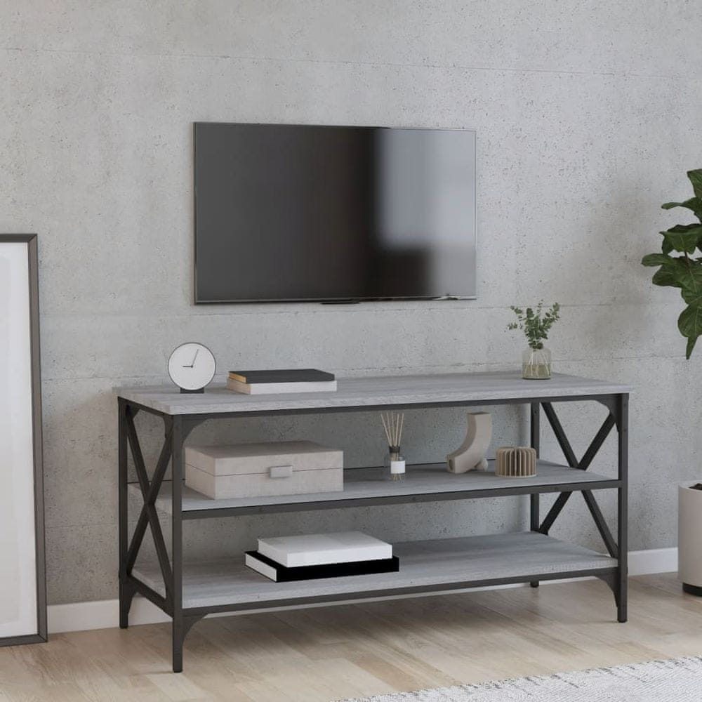 Vidaxl TV skrinka sivý dub sonoma 100x40x50 cm spracované drevo